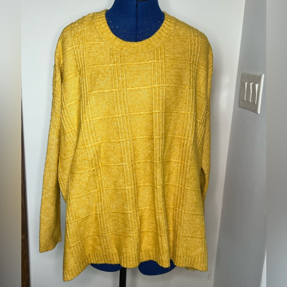 CAbi Yellow Crew Neck Sweater